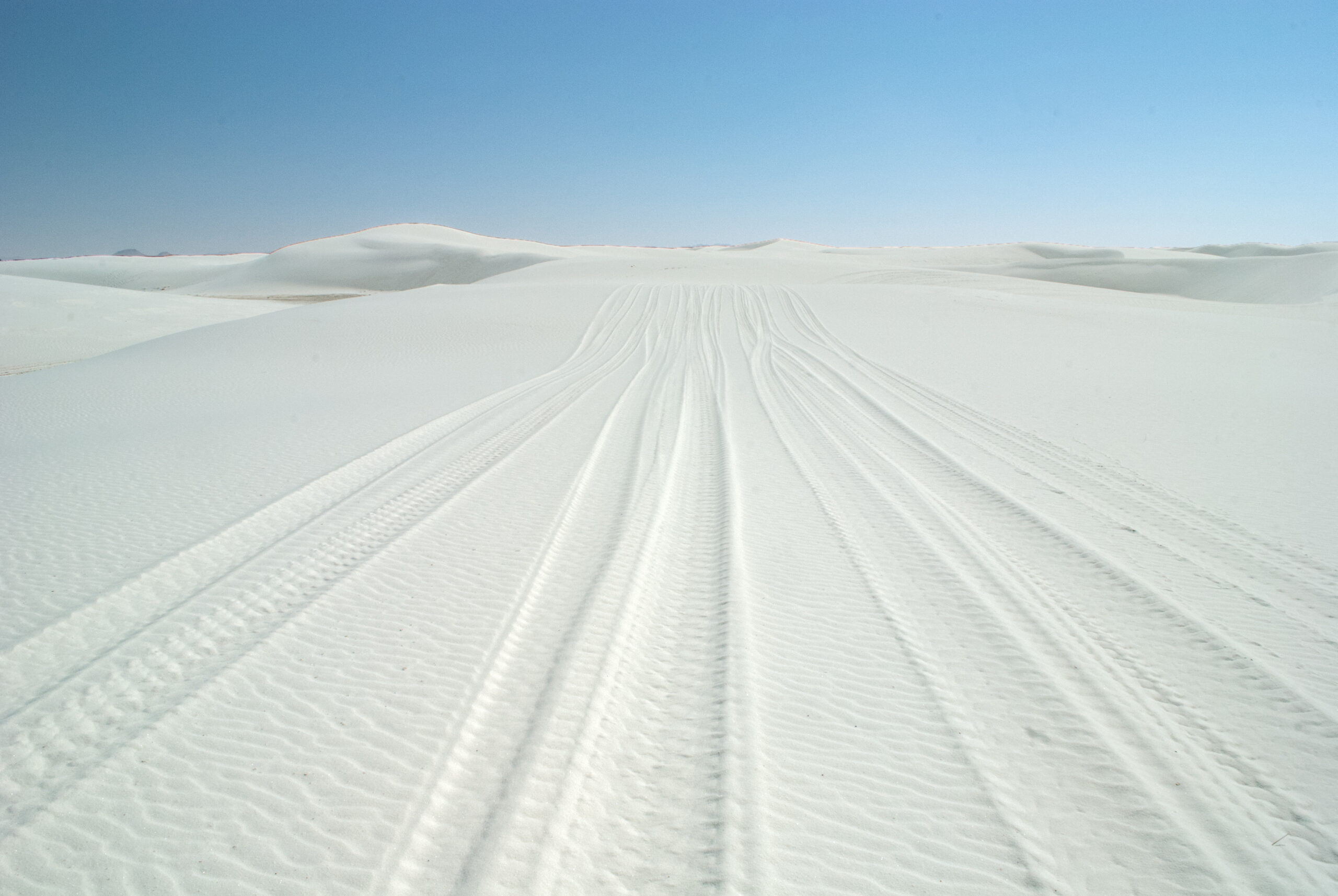 tire tracks white sands new mexico